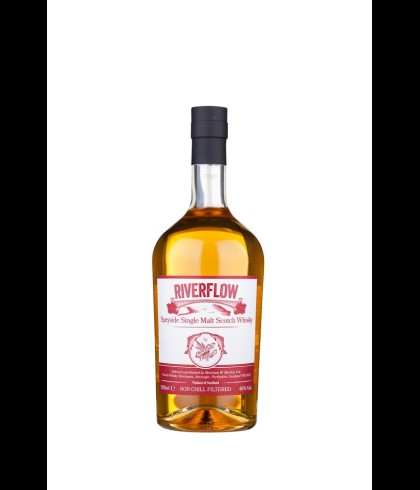 Fles Riverflow Speyside Single Malt Whisky, whisky, bij slijterij t Bockje in Bathmen