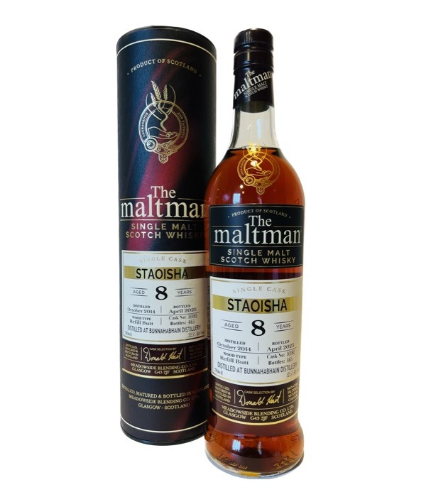 The Maltman Bunnahabhain Staoisha 2014 0,7L 47,7% bij t Bockje in Bathmen