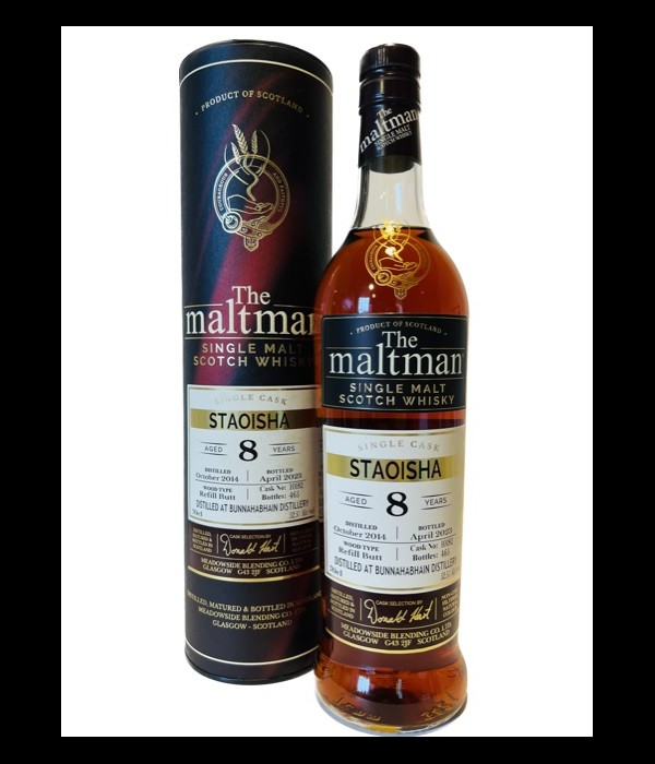The Maltman Bunnahabhain Staoisha 2014 0,7L 47,7% bij t Bockje in Bathmen