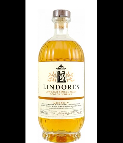 Fles Lowland single malt van Lindores Abbey, op voorraad bij slijterij t Bockje in Bathmen