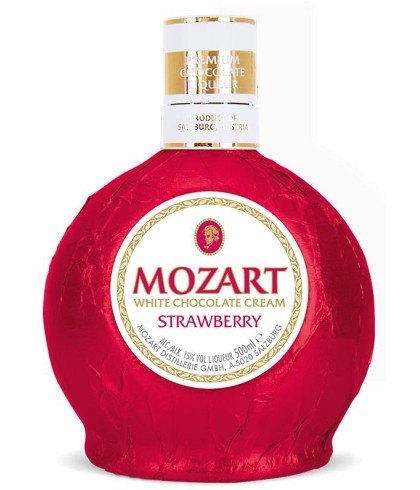 Mozart White Chocolate Cream Strawberry, bij slijterij t Bockje in Bathmen
