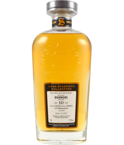 Fles Signatory Cask Strength Collection Bowmore 10 Years Old #26, whisky, bij slijterij t Bockje in Bathmen