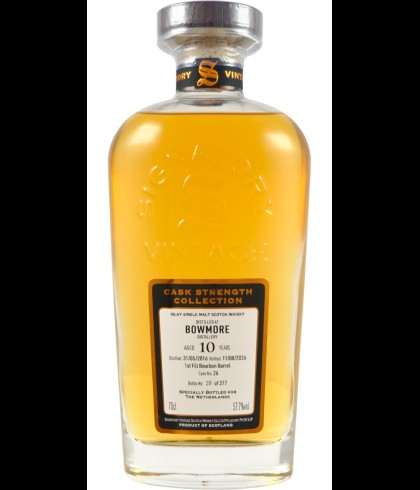 Fles Signatory Cask Strength Collection Bowmore 10 Years Old #26, whisky, bij slijterij t Bockje in Bathmen