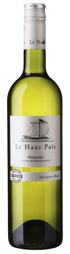 Fles Le Haut Païs Perigord Sauvignon GrisBlanc, wijn, bij slijterij ’t Bockje in Bathmen