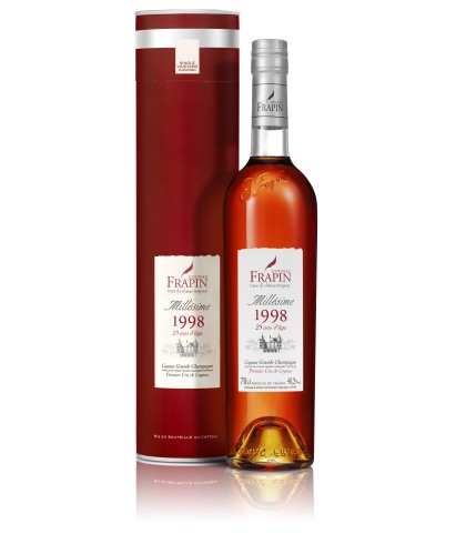 Frapin Cognac Grande Champagne Millésime 1998 25 Years Old, op voorraad bij slijterij t Bockje in Bathmen