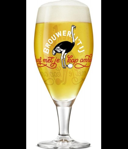 Brouwerij 't IJ bierglas 30cl, glas bij t Bockje in Bathmen