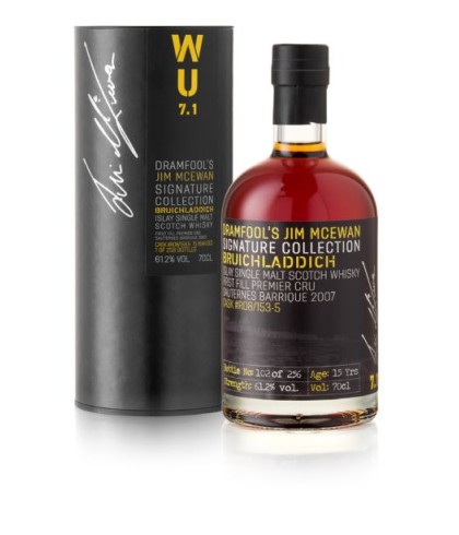 Fles Dramfool Bruichladdich 7.1 15 Years Old 2007, single malt whisky, op voorraad bij slijterij t Bockje in Bathmen