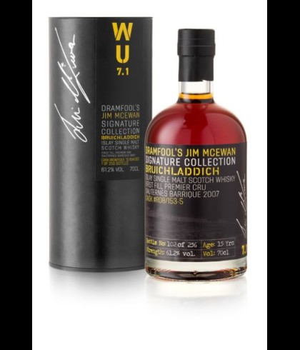 Fles Dramfool Bruichladdich 7.1 15 Years Old 2007, single malt whisky, op voorraad bij slijterij t Bockje in Bathmen