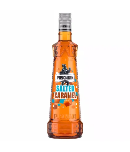 Wodka Puschkin Salted Caramel van Puschkin, bij slijterij ’t Bockje in Bathmen