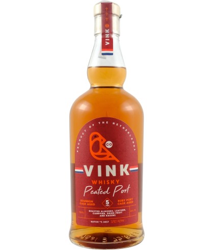 Fles Vink Peated Port 5 Years Old, whisky, bij slijterij ’t Bockje in Bathmen