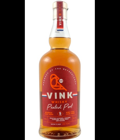 Fles Vink Peated Port 5 Years Old, whisky, op voorraad bij slijterij t Bockje in Bathmen