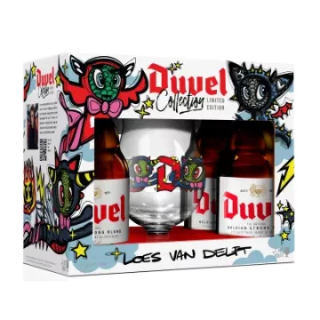 Duvel Collection 'Loes van Delft' 4x33cl met Glas