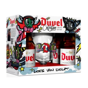 Duvel Collection 'Loes van Delft' 4x33cl met Glas