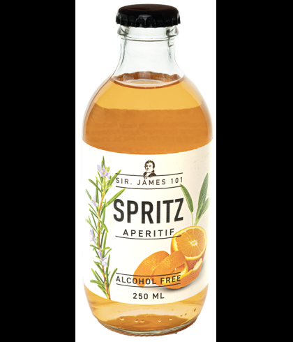 Flesje Sir. James 101 Spritz Aperitif van 25 centiliter, alcoholvrije kant-en-klare mocktail, bij slijterij t Bockje in Bathmen