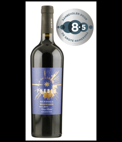 Fles Phebus Reservado Malbec Mendoza, wijn op voorraad bij slijterij t Bockje in Bathmen