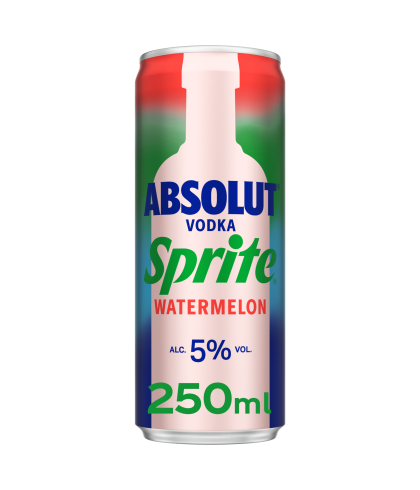 Absolut Vodka & Sprite Watermelon Blik, bij slijterij t Bockje in Bathmen