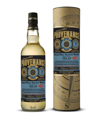 Bottle of Provenance Caol Ila 7YO 2nd fill Rum 7cl, whisky