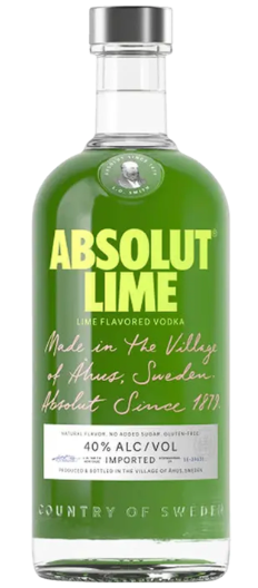 Wodka Absolut Vodka Lime van Absolut, op voorraad bij slijterij ’t Bockje in Bathmen