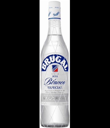 Fles Brugal Blanco especial, rum, op voorraad bij slijterij t Bockje in Bathmen