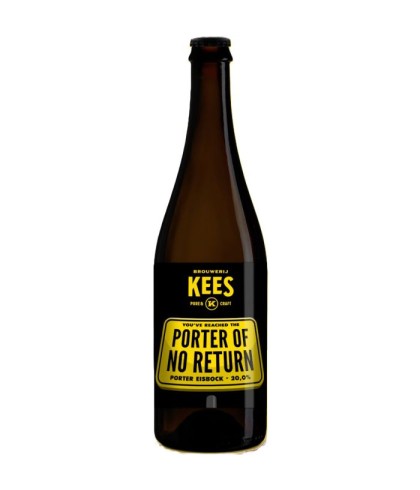 Fles Brouwerij Kees Porter of no Return Eisbock, bier van Brouwerij Kees, bij slijterij t Bockje in Bathmen