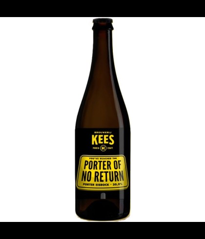 Fles Brouwerij Kees Porter of no Return Eisbock, bier van Brouwerij Kees, bij slijterij t Bockje in Bathmen