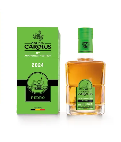 Fles Belgische single malt whisky van Stokerij De Molenberg, op voorraad bij slijterij ’t Bockje in Bathmen