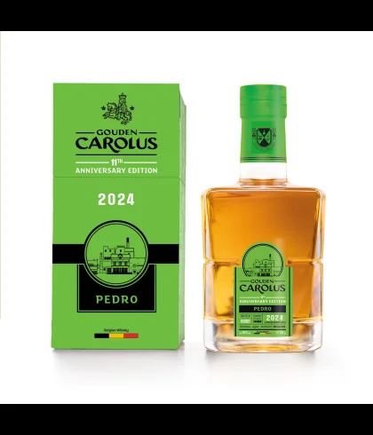 Fles Belgische single malt whisky van Stokerij De Molenberg, op voorraad bij slijterij t Bockje in Bathmen