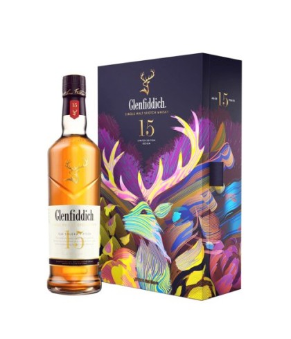 Geschenk Glenfiddich 15 Y Geschenkset Met Heupflesje, bij slijterij ’t Bockje in Bathmen