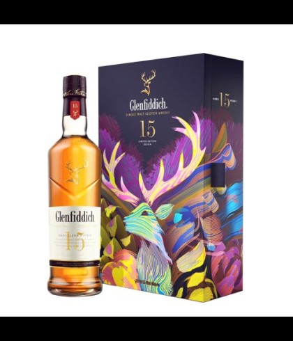 Geschenk Glenfiddich 15 Y Geschenkset Met Heupflesje, bij slijterij ’t Bockje in Bathmen