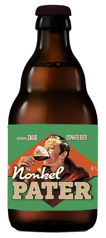 Fles Nonkel Pater Qua-Dubbel, bier van Nonkel, op voorraad bij slijterij t Bockje in Bathmen