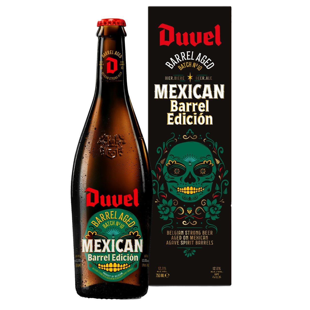 Fles Duvel Barrel Aged Batch 10 Mexican Barrel Edicion, bier van Duvel, op voorraad bij slijterij t Bockje in Bathmen