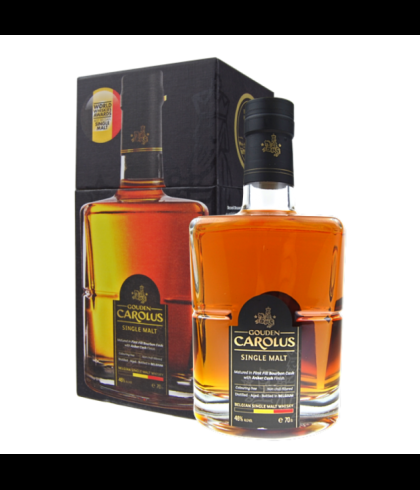 Fles Belgische single malt whisky van Stokerij De Molenberg, op voorraad bij slijterij t Bockje in Bathmen