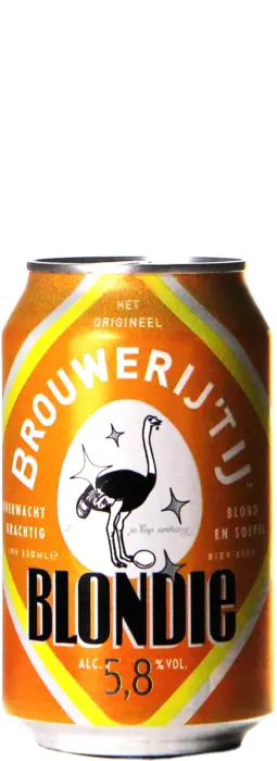 Fles Brouwerij 't Ij Blondie blond bier, bier van Brouwerij 't IJ, op voorraad bij slijterij t Bockje in Bathmen