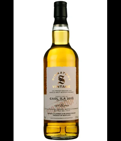 Fles Signatory Vintage Caol Ila 2015 8 Years Old, whisky, bij slijterij ’t Bockje in Bathmen