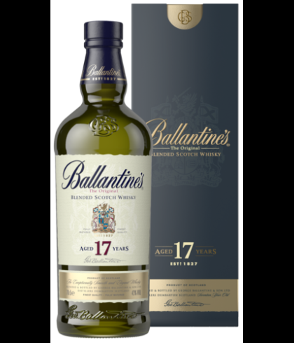 Fles Ballantine&rsquo;s 17 Years Old, single malt whisky, op voorraad bij slijterij t Bockje in Bathmen