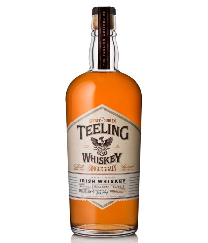 Fles Teeling Irish Single Grain Whiskey, Ierse whiskey uit Dublin, op voorraad bij slijterij t Bockje in Bathmen