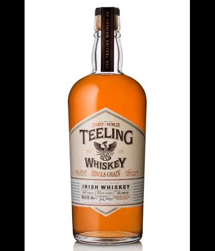 Fles Teeling Irish Single Grain Whiskey, Ierse whiskey uit Dublin, op voorraad bij slijterij t Bockje in Bathmen