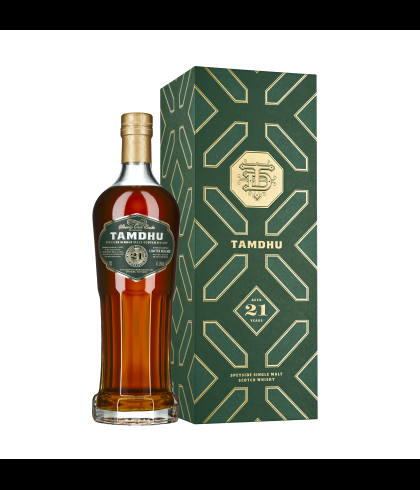 Fles Tamdhu 21 Years Old, Speyside single malt whisky uit Knockando, op voorraad bij slijterij t Bockje in Bathmen