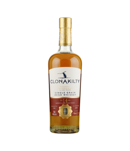 Fles Clonakilty 14 Years Old Amontillado Single Grain, single malt whisky, op voorraad bij slijterij t Bockje in Bathmen