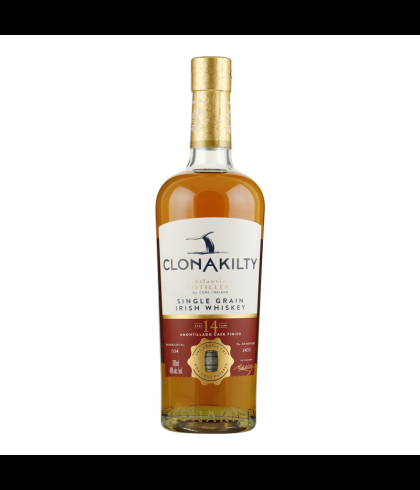 Fles Clonakilty 14 Years Old Amontillado Single Grain, single malt whisky, op voorraad bij slijterij t Bockje in Bathmen