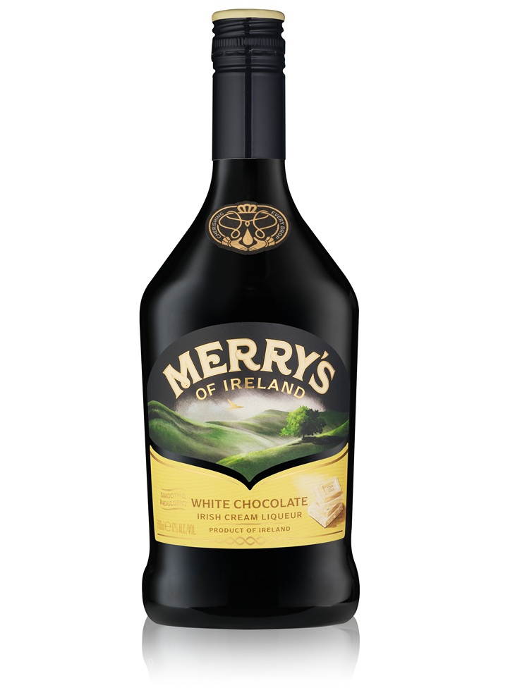 Likeur Merrys White Chocolate Cream van Merrys, bij slijterij ’t Bockje in Bathmen