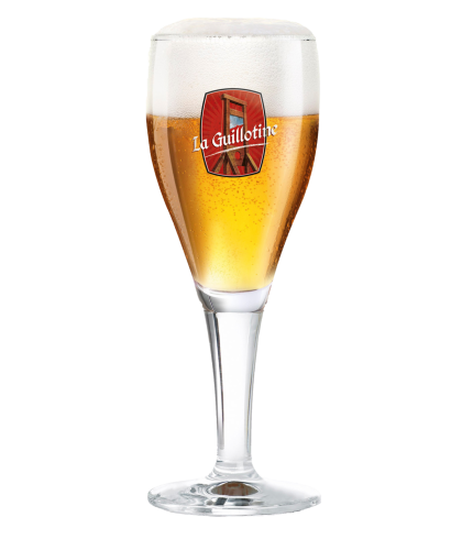 La Guillotine Bierglas Op Rode Voet 25cl., glas bij t Bockje in Bathmen