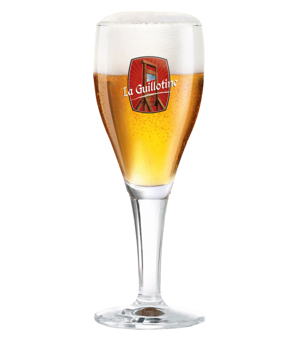 La Guillotine Bierglas Op Rode Voet 25cl. bij t Bockje in Bathmen