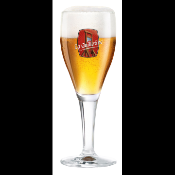 La Guillotine Bierglas Op Rode Voet 25cl.