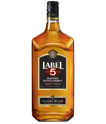 Fles Label 5 Scotch Whisky, whisky, op voorraad bij slijterij t Bockje in Bathmen