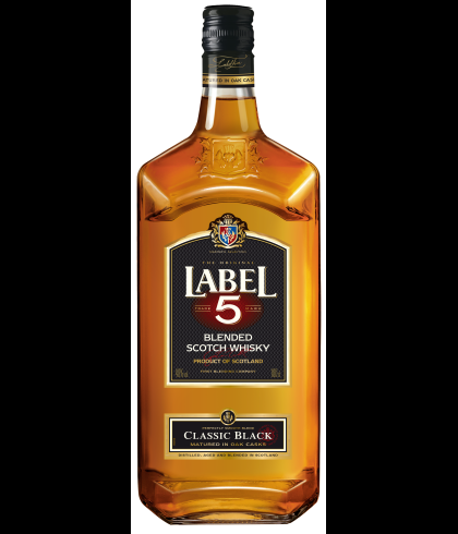 Fles Label 5 Scotch Whisky, whisky, op voorraad bij slijterij t Bockje in Bathmen