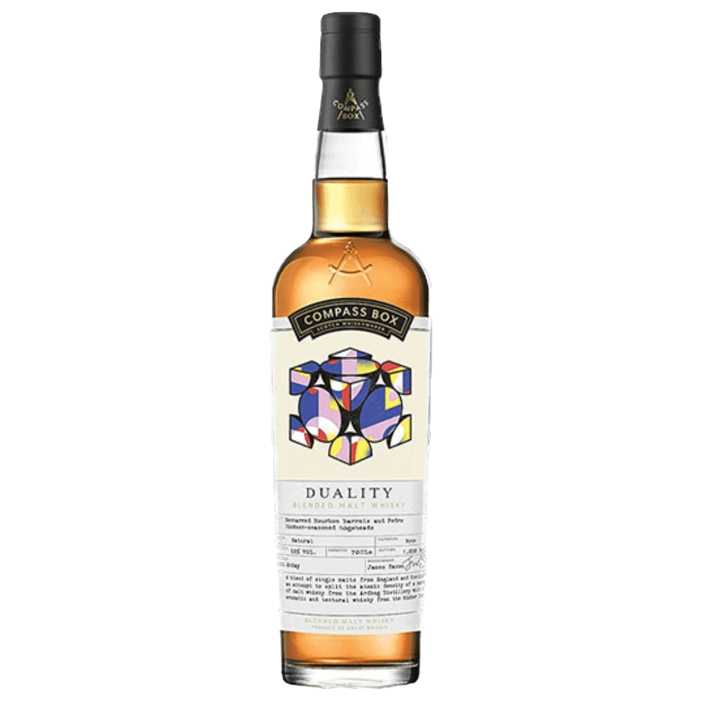 Fles Compass Box Duality, single malt whisky, op voorraad bij slijterij t Bockje in Bathmen
