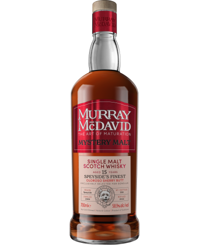 Fles Schotse whisky van bottelaar Murray McDavid, op voorraad bij slijterij t Bockje in Bathmen