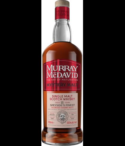 Fles Schotse whisky van bottelaar Murray McDavid, op voorraad bij slijterij t Bockje in Bathmen