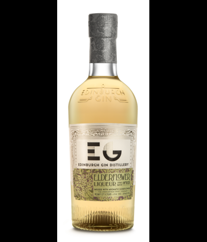 Fles Edinburgh Gin Elderflower Liqueur, gin, op voorraad bij slijterij t Bockje in Bathmen